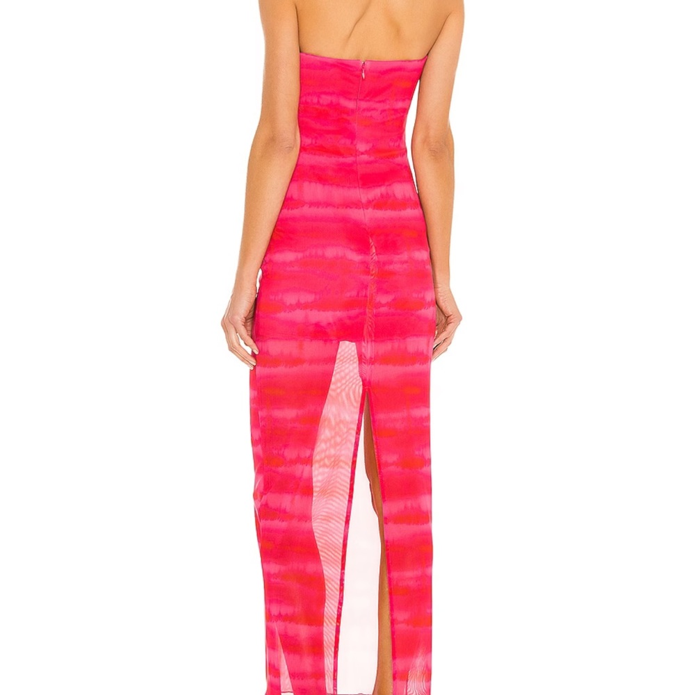LIKE NEW h:ours pink tie dye tube dress from revolve, size medium